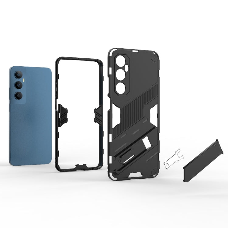 For Realme C65 4G Global Punk Armor 2 in 1 PC + TPU Phone Case with Holder(Green) - Realme Cases by PMC TechLife | Online Shopping South Africa | PMC TechLife | Buy Now Pay Later Mobicred