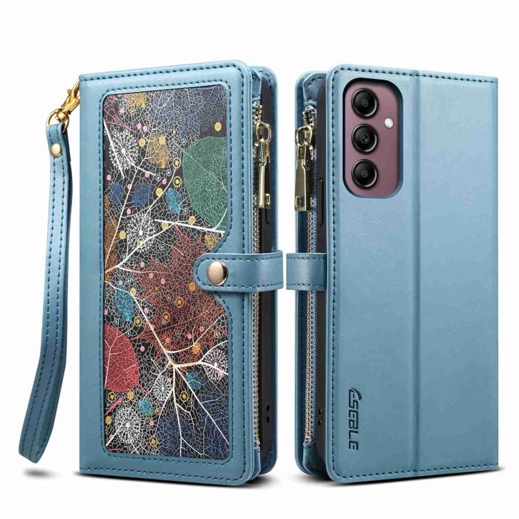 For Samsung Galaxy A35 5G ESEBLE Star Series Lanyard Zipper Wallet RFID Leather Case(Blue) - Galaxy Phone Cases by ESEBLE | Online Shopping South Africa | PMC TechLife | Buy Now Pay Later Mobicred