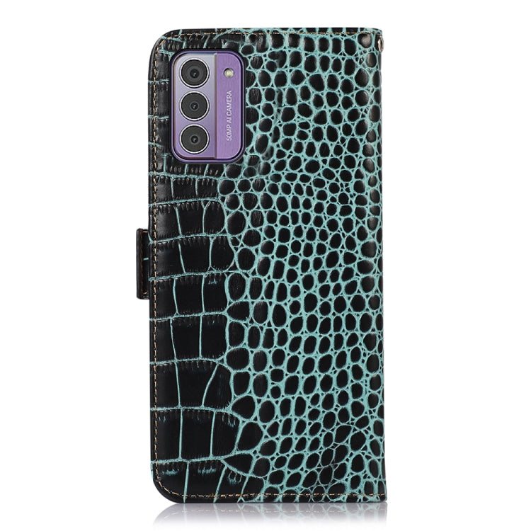 For Nokia G42 5G Crocodile Top Layer Cowhide Leather Phone Case(Green) - Nokia Cases by PMC TechLife | Online Shopping South Africa | PMC TechLife | Buy Now Pay Later Mobicred
