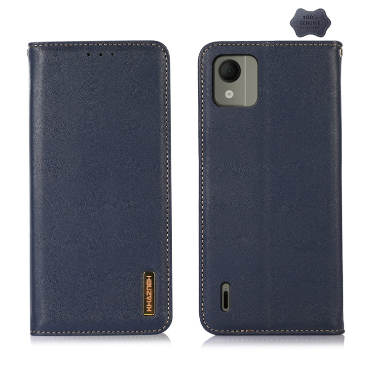 For Nokia C110 KHAZNEH Nappa Top Layer Cowhide Leather Phone Case(Blue) - Nokia Cases by PMC TechLife | Online Shopping South Africa | PMC TechLife | Buy Now Pay Later Mobicred