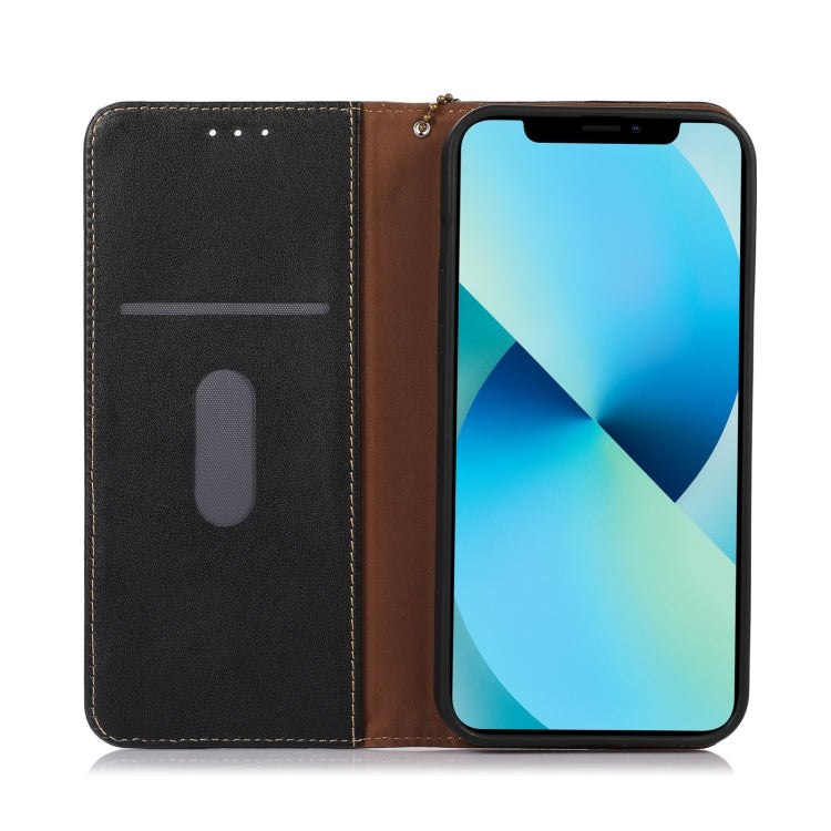 For OnePlus Nord CE3 5G KHAZNEH Nappa Top Layer Cowhide Leather Phone Case(Black) - OnePlus Cases by PMC TechLife | Online Shopping South Africa | PMC TechLife | Buy Now Pay Later Mobicred