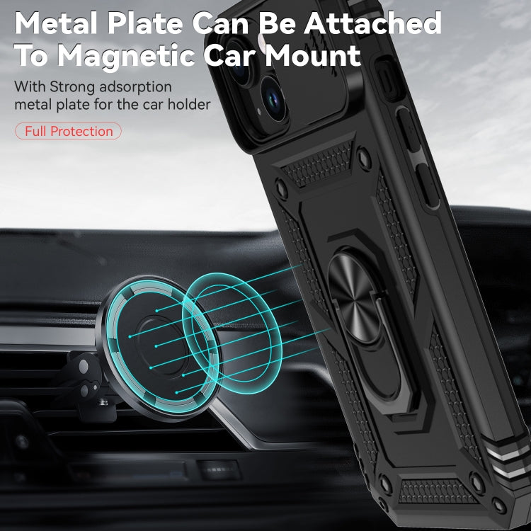 For iPhone 15 Sliding Camshield Holder Phone Case(Black) - free shipping - PMC TechLife - Order now!