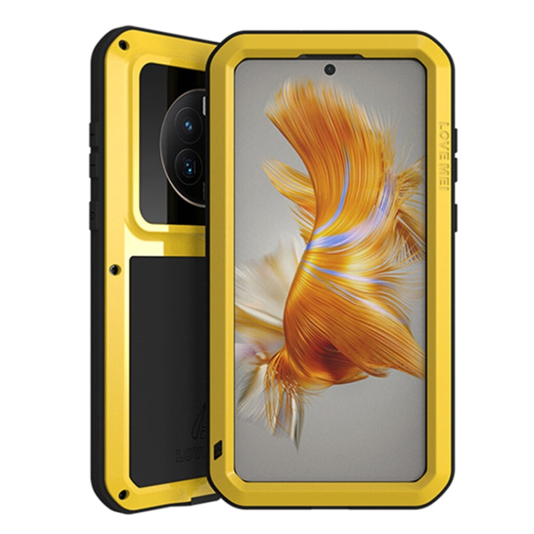 For Huawei Mate 50 Pro LOVE MEI POWERFUL Metal Shockproof Life Waterproof Dustproof Phone Case(Yellow) - free shipping - PMC TechLife - Order now!