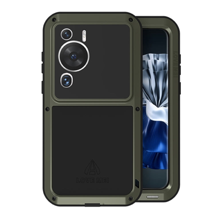 For Huawei P60 / P60 Pro / P60 Art LOVE MEI POWERFUL Metal Shockproof Life Waterproof Dustproof Phone Case(Army Green) - Huawei Cases by LOVE MEI | Online Shopping South Africa | PMC TechLife | Buy Now Pay Later Mobicred