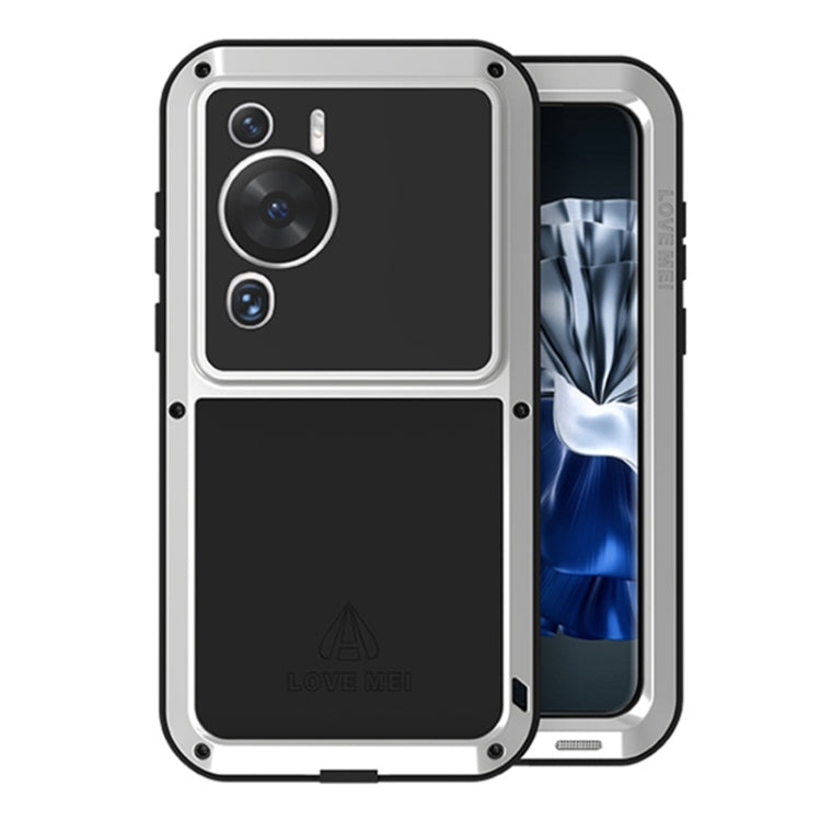 For Huawei P60 / P60 Pro / P60 Art LOVE MEI POWERFUL Metal Shockproof Life Waterproof Dustproof Phone Case(Silver) - free shipping - PMC TechLife - Order now!