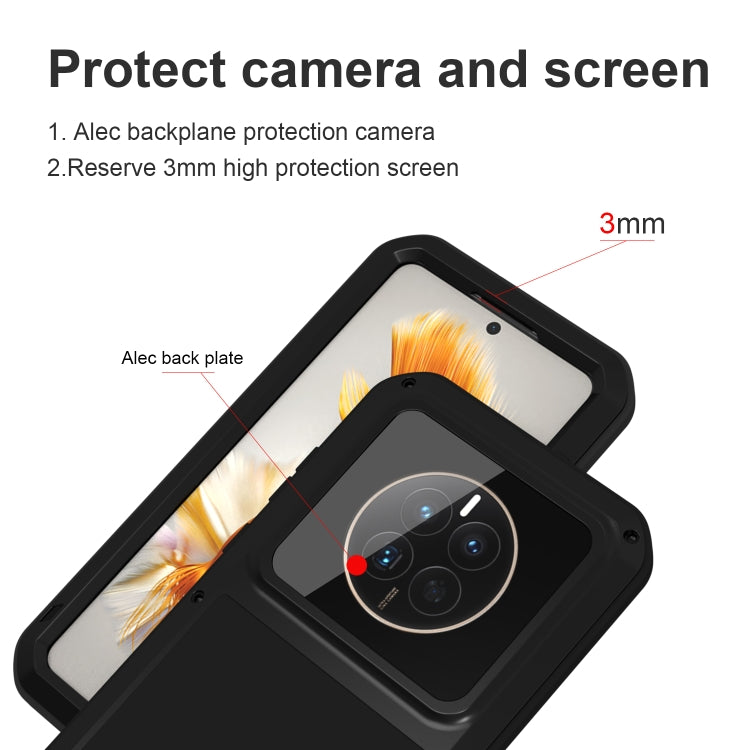 For Huawei P60 / P60 Pro / P60 Art LOVE MEI POWERFUL Metal Shockproof Life Waterproof Dustproof Phone Case(Silver) - free shipping - PMC TechLife - Order now!