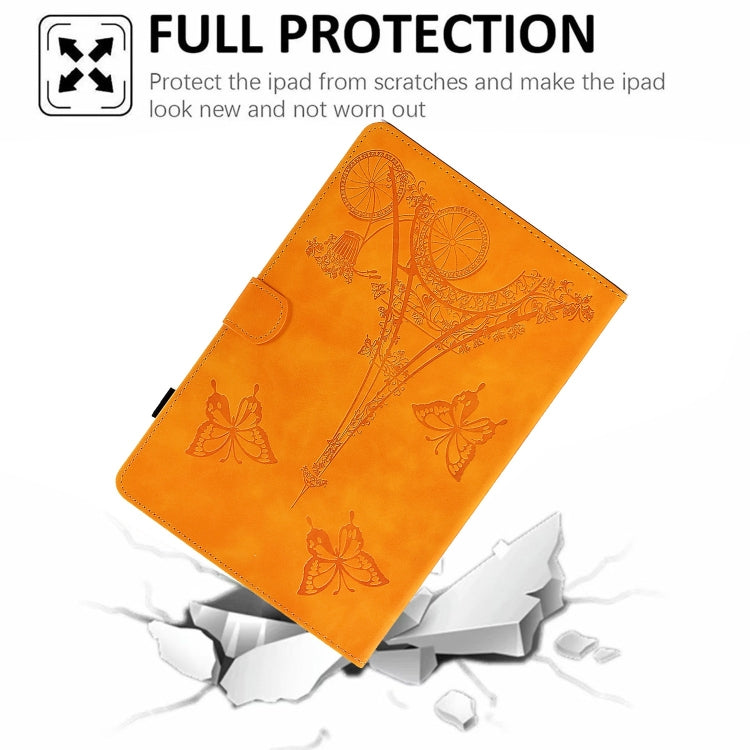 For Amazon Fire Max 11 2023 Embossed Tower Flip Smart Leather Tablet Case(Khaki) - Amazon by PMC TechLife | Online Shopping South Africa | PMC TechLife | Buy Now Pay Later Mobicred