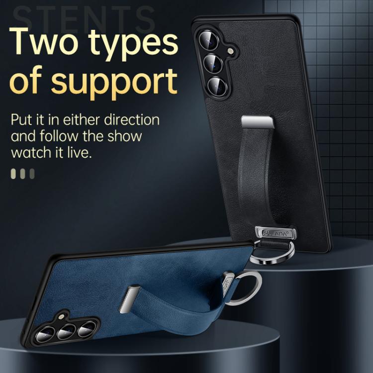 For Samsung Galaxy S24 Ultra 5G SULADA PC Hybrid Leather Texture Skin Feel Shockproof Phone Case(Blue) - Galaxy S24 Ultra 5G Cases by SULADA | Online Shopping South Africa | PMC TechLife | Buy Now Pay Later Mobicred
