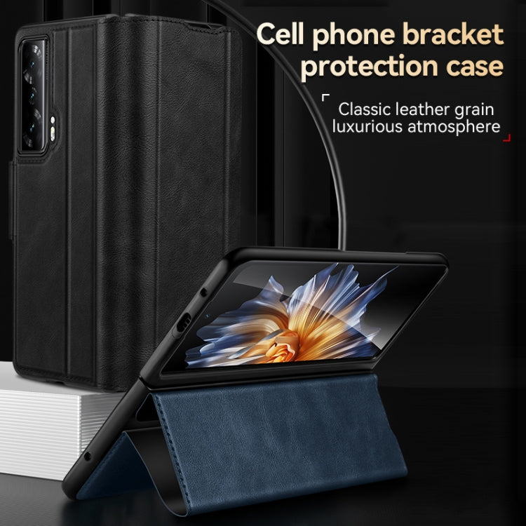 For Honor Magic V SULADA All-inclusive Magnetic Snap Flip Leather Phone Case(Orange) - Honor Cases by SULADA | Online Shopping South Africa | PMC TechLife | Buy Now Pay Later Mobicred