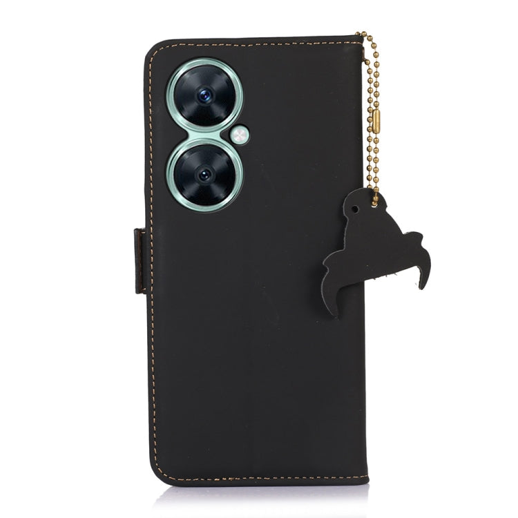 For Huawei Nova 11i / Maimang 20 5G / Enjoy 60 Pro Genuine Leather Magnetic RFID Leather Phone Case(Black) - Huawei Cases by PMC TechLife | Online Shopping South Africa | PMC TechLife | Buy Now Pay Later Mobicred