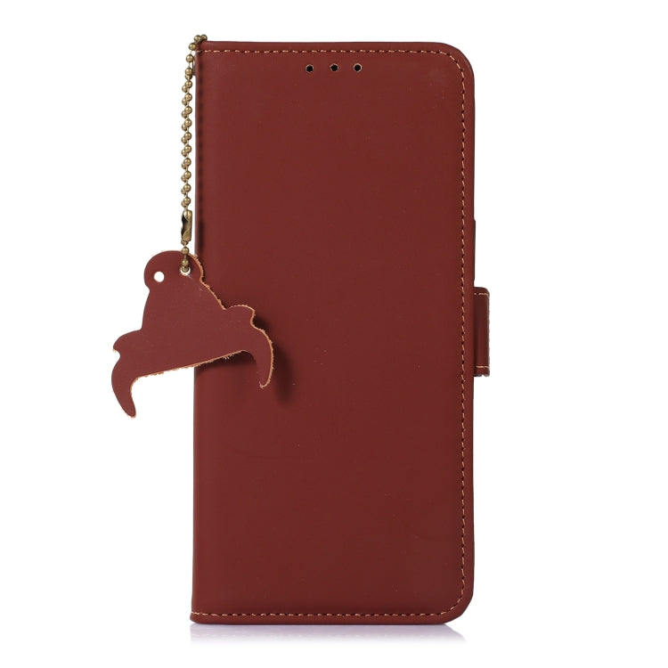 For Huawei Nova 11i / Maimang 20 5G / Enjoy 60 Pro Genuine Leather Magnetic RFID Leather Phone Case(Coffee) - Huawei Cases by PMC TechLife | Online Shopping South Africa | PMC TechLife | Buy Now Pay Later Mobicred