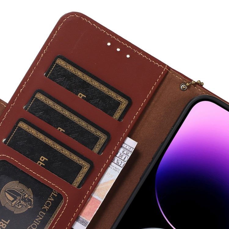 For Huawei Nova 11 Pro / Nova 11 Ultra Genuine Leather Magnetic RFID Leather Phone Case(Coffee) - Huawei Cases by PMC TechLife | Online Shopping South Africa | PMC TechLife | Buy Now Pay Later Mobicred