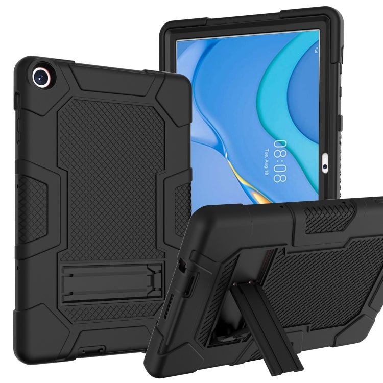 For Huawei MatePad T 10s / T10 Contrast Color Robot B3 Silicone Hybrid PC Tablet Case with Holder(Black) - free shipping - PMC TechLife - Order now!