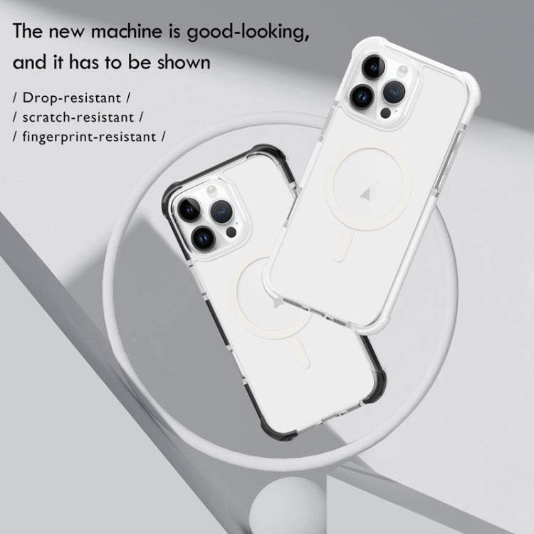 For iPhone 16e Acrylic Magsafe Magnetic Shockproof Phone Case(Black) - iPhone 16e Cases by PMC TechLife | Online Shopping South Africa | PMC TechLife | Buy Now Pay Later Mobicred