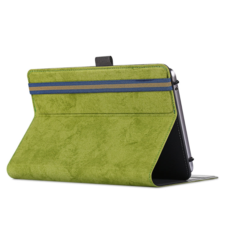 For 7-8 inch Marble Cloth Texture Horizontal Flip Universal Tablet PC Leather Case with Pen Slot & Holder(Green) - 8 inch by PMC TechLife | Online Shopping South Africa | PMC TechLife | Buy Now Pay Later Mobicred