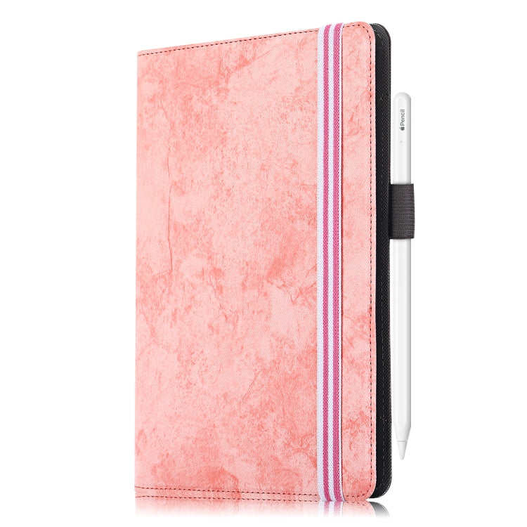 For 7-8 inch Marble Cloth Texture Horizontal Flip Universal Tablet PC Leather Case with Pen Slot & Holder(Pink) - 8 inch by PMC TechLife | Online Shopping South Africa | PMC TechLife | Buy Now Pay Later Mobicred