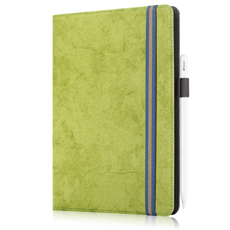 For 9-11 inch Marble Cloth Texture Horizontal Flip Universal Tablet PC Leather Case with Pen Slot & Holder(Green) - 10 - 11 inch by PMC TechLife | Online Shopping South Africa | PMC TechLife | Buy Now Pay Later Mobicred