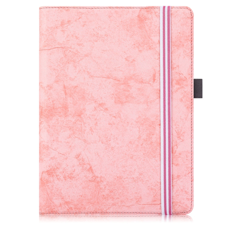For 9-11 inch Marble Cloth Texture Horizontal Flip Universal Tablet PC Leather Case with Pen Slot & Holder(Pink) - 10 - 11 inch by PMC TechLife | Online Shopping South Africa | PMC TechLife | Buy Now Pay Later Mobicred