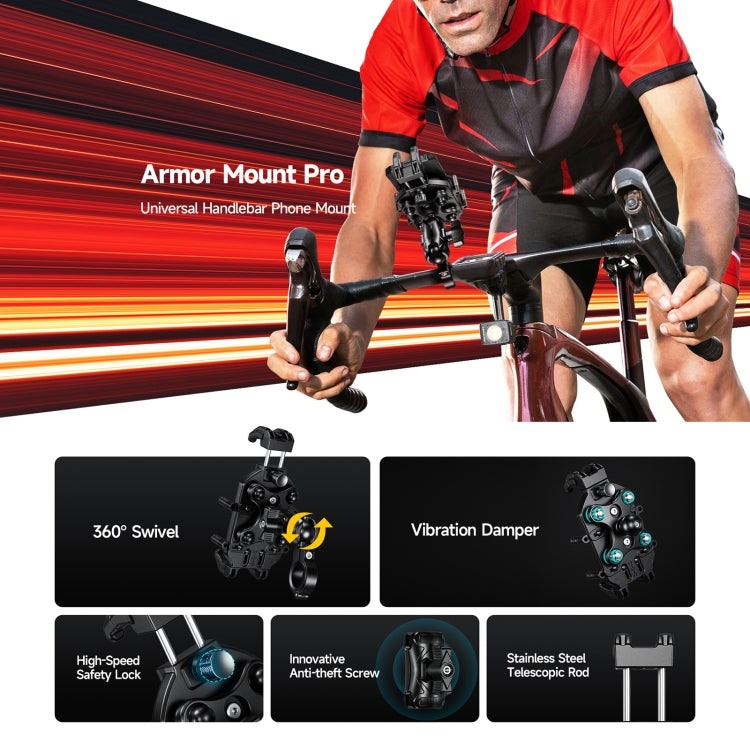 Ulefone Armor Mount Pro AM01 Universal Bicycle Handle Phone Holder(Black) - free shipping - PMC Jewellery - Order now!