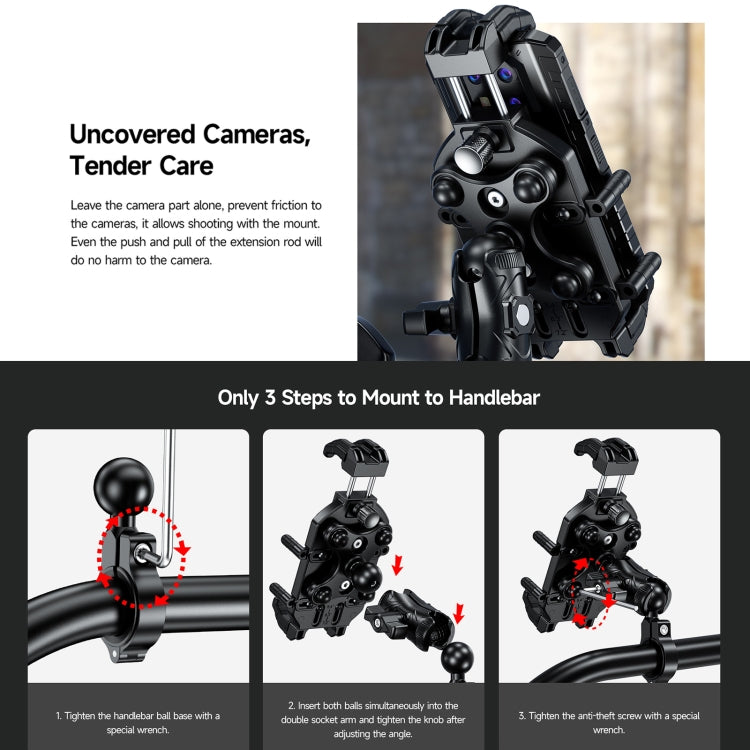 Ulefone Armor Mount Pro AM01 Universal Bicycle Handle Phone Holder(Black) - free shipping - PMC Jewellery - Order now!