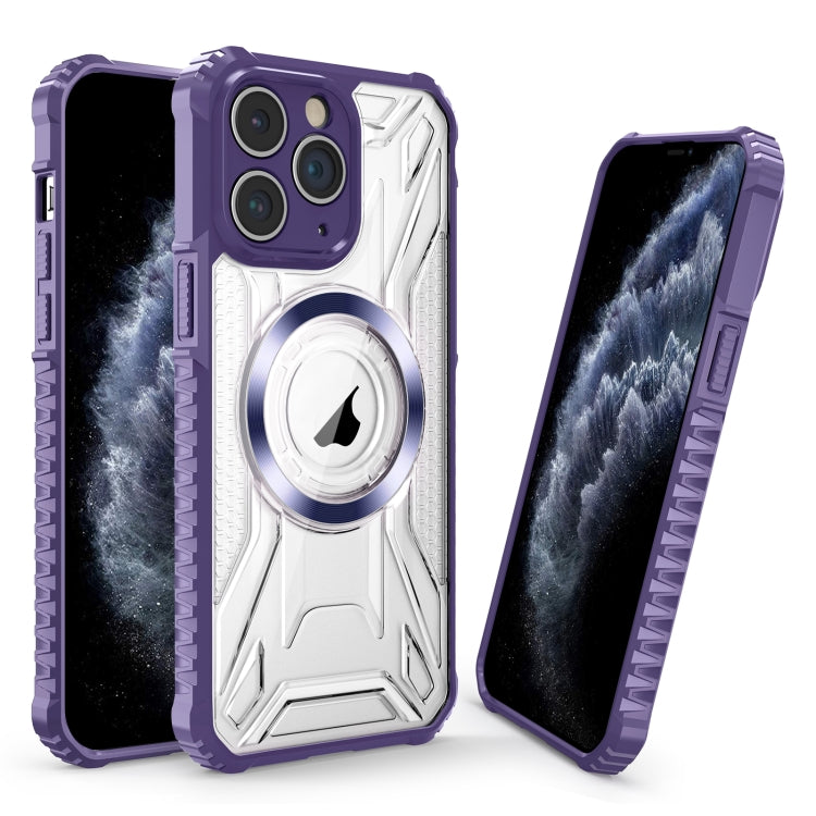 For iPhone 11 Pro CD Texture Magsafe Phone Case(Dark Purple) - iPhone 11 Pro Cases by PMC TechLife | Online Shopping South Africa | PMC TechLife