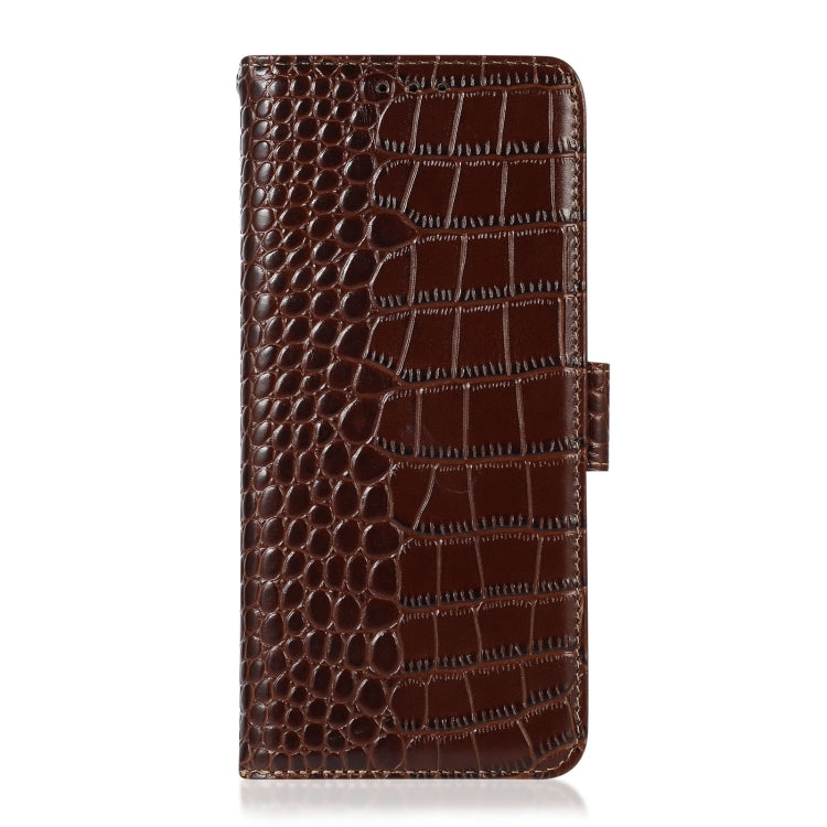 For Huawei Nova 11 Crocodile Top Layer Cowhide Leather Phone Case(Brown) - Huawei Cases by PMC TechLife | Online Shopping South Africa | PMC TechLife | Buy Now Pay Later Mobicred
