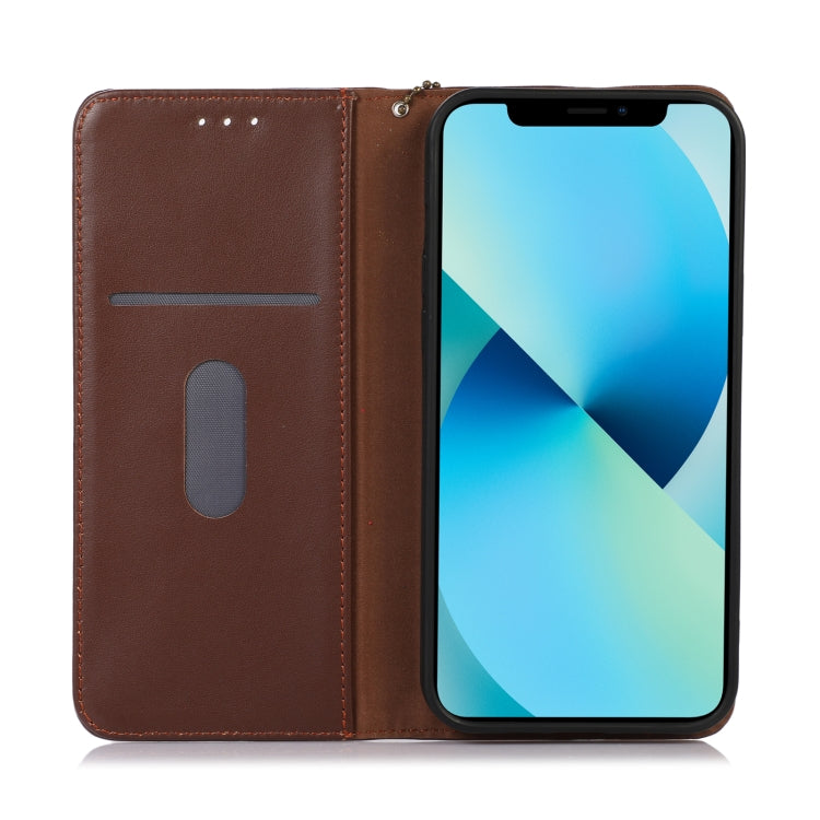For Huawei Mate 60 Pro KHAZNEH Nappa Top Layer Cowhide Leather Phone Case(Brown) - Huawei Cases by PMC TechLife | Online Shopping South Africa | PMC TechLife | Buy Now Pay Later Mobicred