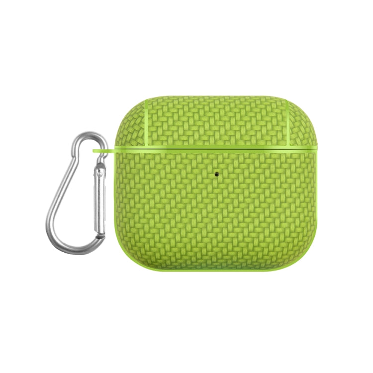 For AirPods 3 Woven Skin Texture PC TWS Earphone Protective Case(Green) - For AirPods 3 by PMC Jewellery | Online Shopping South Africa | PMC Jewellery | Buy Now Pay Later Mobicred