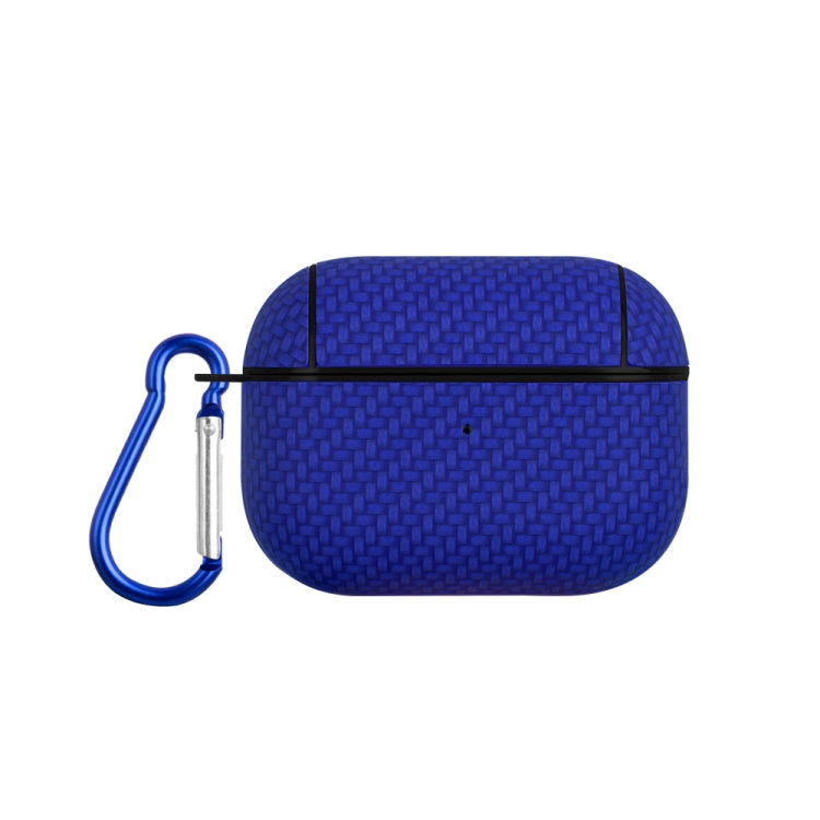 For AirPods Pro Woven Skin Texture PC TWS Earphone Protective Case(Blue) - For AirPods Pro by PMC Jewellery | Online Shopping South Africa | PMC Jewellery | Buy Now Pay Later Mobicred