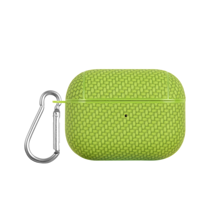 For AirPods Pro Woven Skin Texture PC TWS Earphone Protective Case(Green) - For AirPods Pro by PMC Jewellery | Online Shopping South Africa | PMC Jewellery | Buy Now Pay Later Mobicred