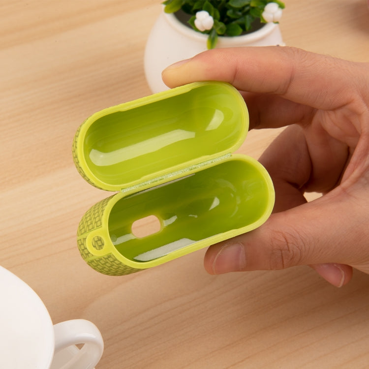 For AirPods 3 Woven Skin Texture PC TWS Earphone Protective Case(Pink) - For AirPods 3 by PMC Jewellery | Online Shopping South Africa | PMC Jewellery | Buy Now Pay Later Mobicred