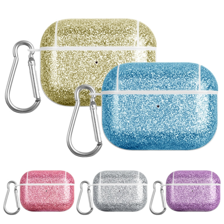 For AirPods 3 Glitter Powder Skin Texture PC TWS Earphone Case(Blue) - For AirPods 3 by PMC Jewellery | Online Shopping South Africa | PMC Jewellery | Buy Now Pay Later Mobicred