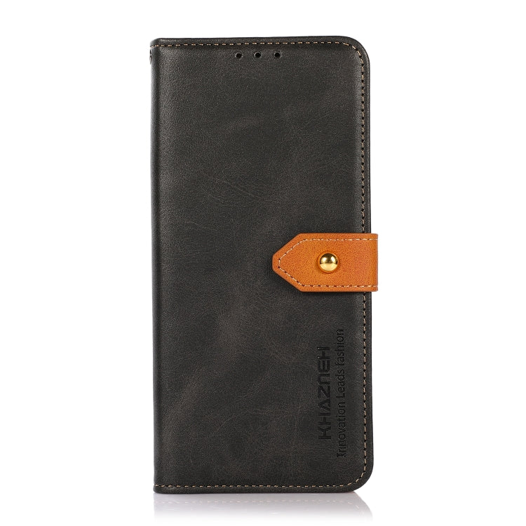 For Honor X9b/X50 5G/Magic6 Lite 5G KHAZNEH Dual-color Cowhide Texture Flip Leather Phone Case(Black) - Honor Cases by PMC TechLife | Online Shopping South Africa | PMC TechLife | Buy Now Pay Later Mobicred