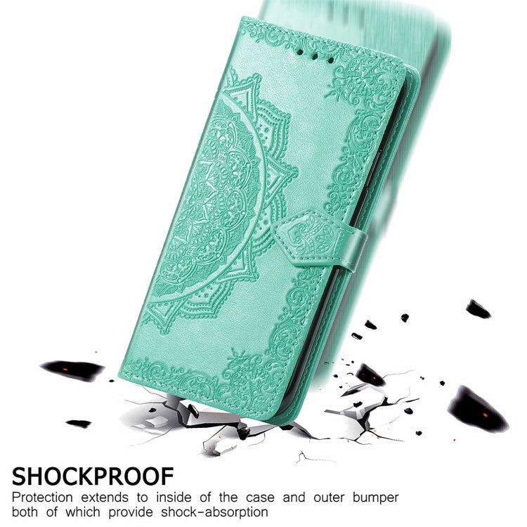 For Ulefone Note 16 Pro Mandala Flower Embossed Leather Phone Case(Green) - free shipping - PMC Jewellery - Order now!