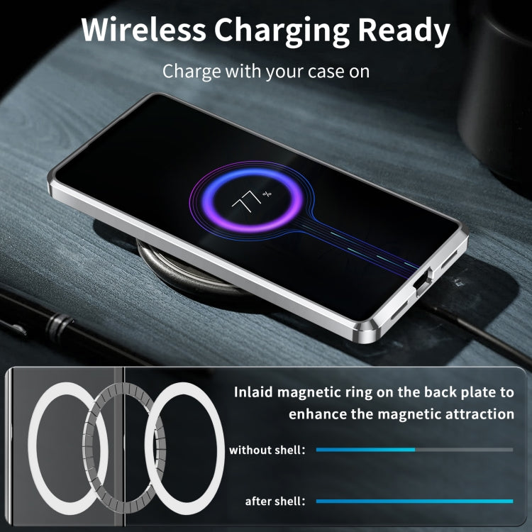 For Sony Xperia 1 VI Frosted Metal MagSafe Magnetic Phone Case(Silver) - Sony Cases by PMC TechLife | Online Shopping South Africa | PMC TechLife | Buy Now Pay Later Mobicred
