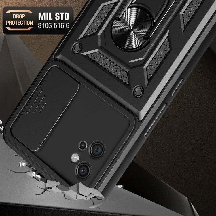 For Motorola Moto G32 Sliding Camera Cover Design TPU Hybrid PC Phone Case(Blue) - Motorola Cases by PMC TechLife | Online Shopping South Africa | PMC TechLife | Buy Now Pay Later Mobicred