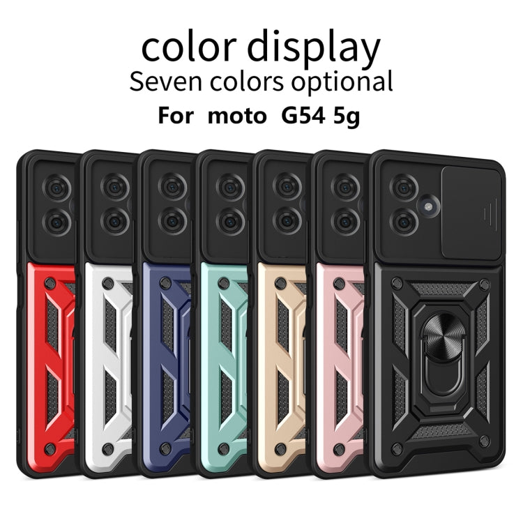 For Motorola Moto G54 5G EU Sliding Camera Cover Design TPU+PC Phone Case(Blue) - free shipping - PMC TechLife - Order now!