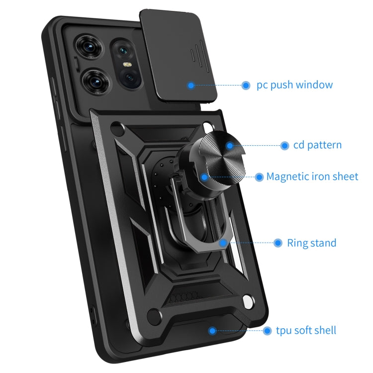 For Motorola Edge 50 Pro Global Sliding Camera Cover Design TPU Hybrid PC Phone Case(Mint Green) - Motorola Cases by PMC TechLife | Online Shopping South Africa | PMC TechLife | Buy Now Pay Later Mobicred