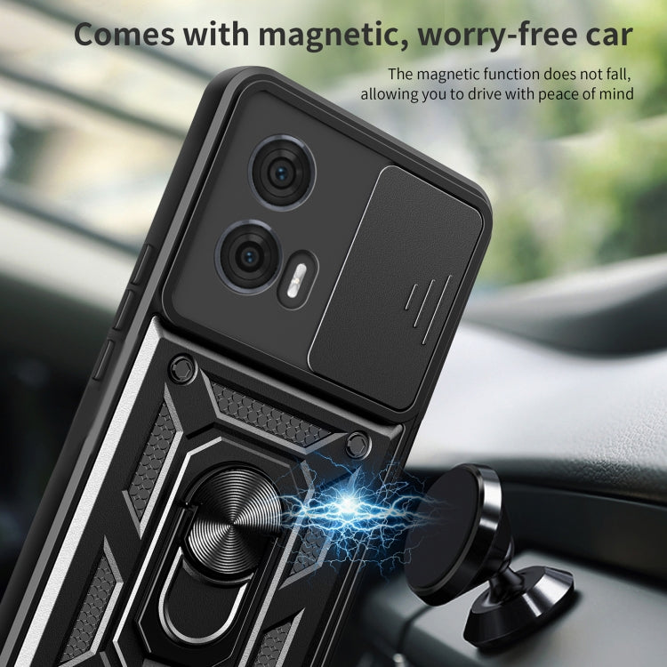 For Motorola Edge 50 Fusion Sliding Camera Cover Design TPU+PC Phone Case(Black) - free shipping - PMC TechLife - Order now!