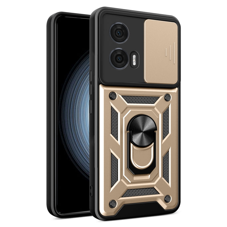 For Motorola Edge 50 Fusion Sliding Camera Cover Design TPU+PC Phone Case(Gold) - free shipping - PMC TechLife - Order now!