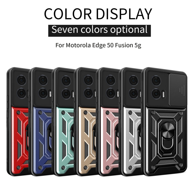 For Motorola Edge 50 Fusion Sliding Camera Cover Design TPU+PC Phone Case(Blue) - free shipping - PMC TechLife - Order now!