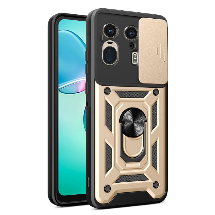 For Motorola Edge 50 Ultra Sliding Camera Cover Design TPU+PC Phone Case(Gold) - free shipping - PMC TechLife - Order now!