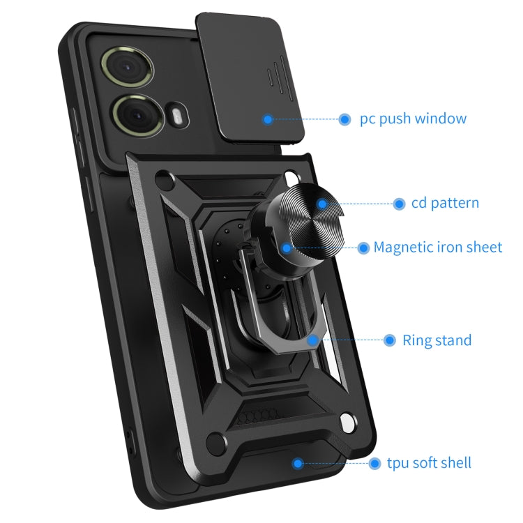 For Motorola Moto G85 / S50 Neo Sliding Camera Cover Design TPU+PC Phone Case(Silver) - free shipping - PMC TechLife - Order now!