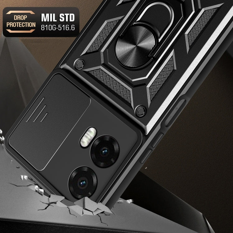 For Motorola Moto G35 5G Global Sliding Camera Cover Design TPU+PC Phone Case(Blue) - free shipping - PMC TechLife - Order now!