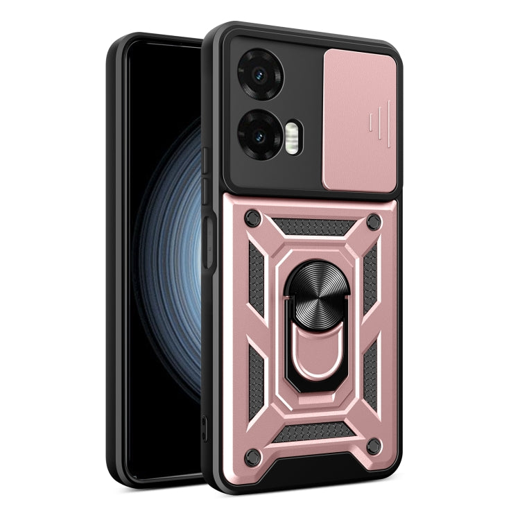 For Motorola Moto G35 5G Global Sliding Camera Cover Design TPU+PC Phone Case(Rose Gold) - free shipping - PMC TechLife - Order now!