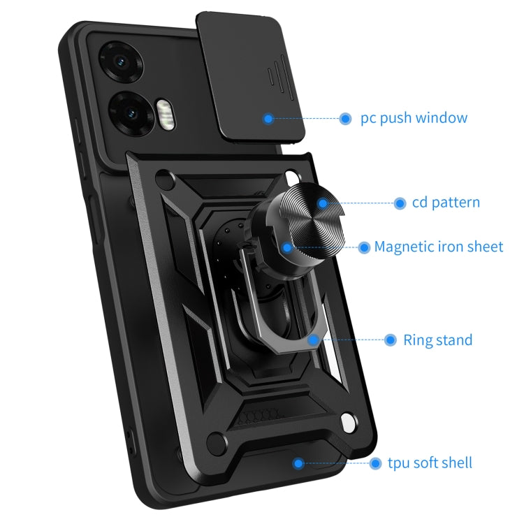 For Motorola Moto G35 5G Global Sliding Camera Cover Design TPU+PC Phone Case(Rose Gold) - free shipping - PMC TechLife - Order now!