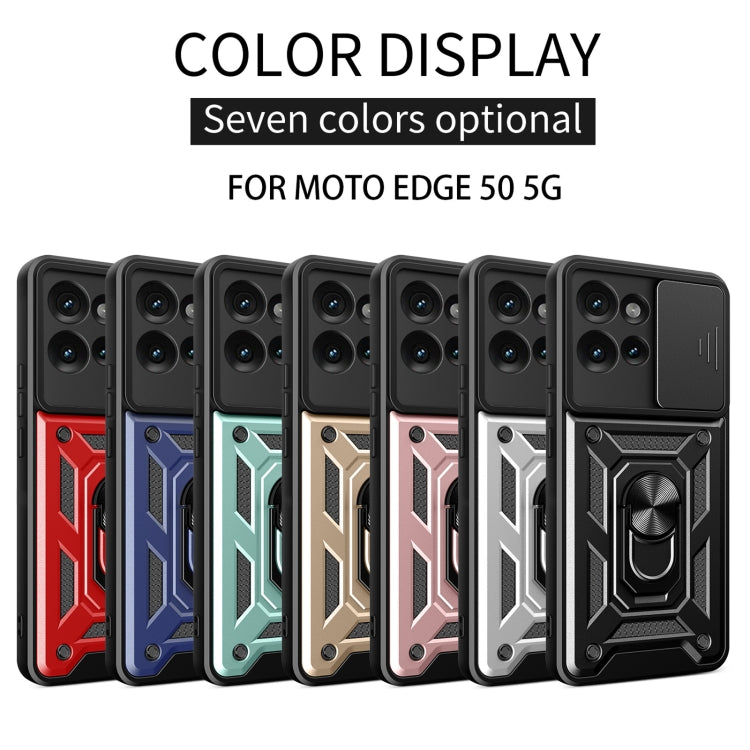 For Motorola Edge 50 5G Sliding Camera Cover Design TPU+PC Phone Case(Blue) - free shipping - PMC TechLife - Order now!