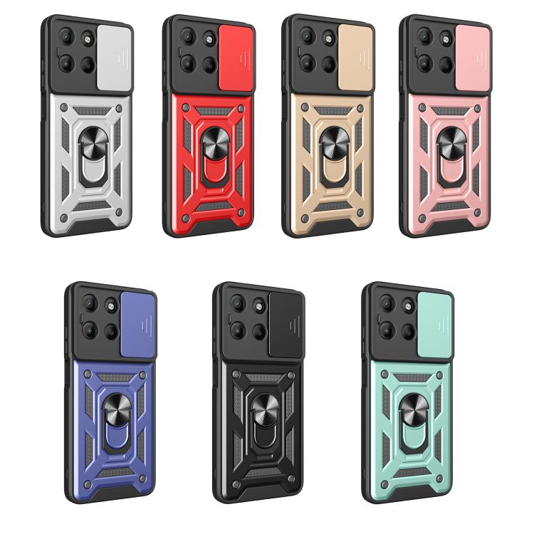 For Motorola Moto G15 Sliding Camera Cover Design TPU+PC Phone Case(Blue) - free shipping - PMC TechLife - Order now!