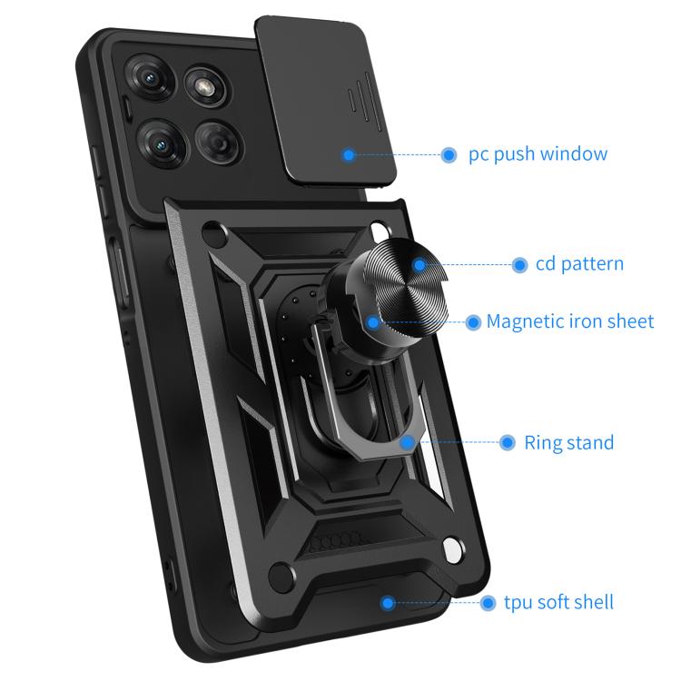 For Motorola Moto G Power 2025 Sliding Camera Cover Design TPU+PC Phone Case(Blue) - free shipping - PMC TechLife - Order now!