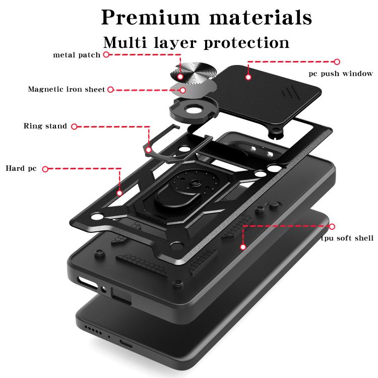 For Motorola Edge 60 Fusion Sliding Camera Cover Design TPU+PC Phone Case(Silver) - free shipping - PMC TechLife - Order now!